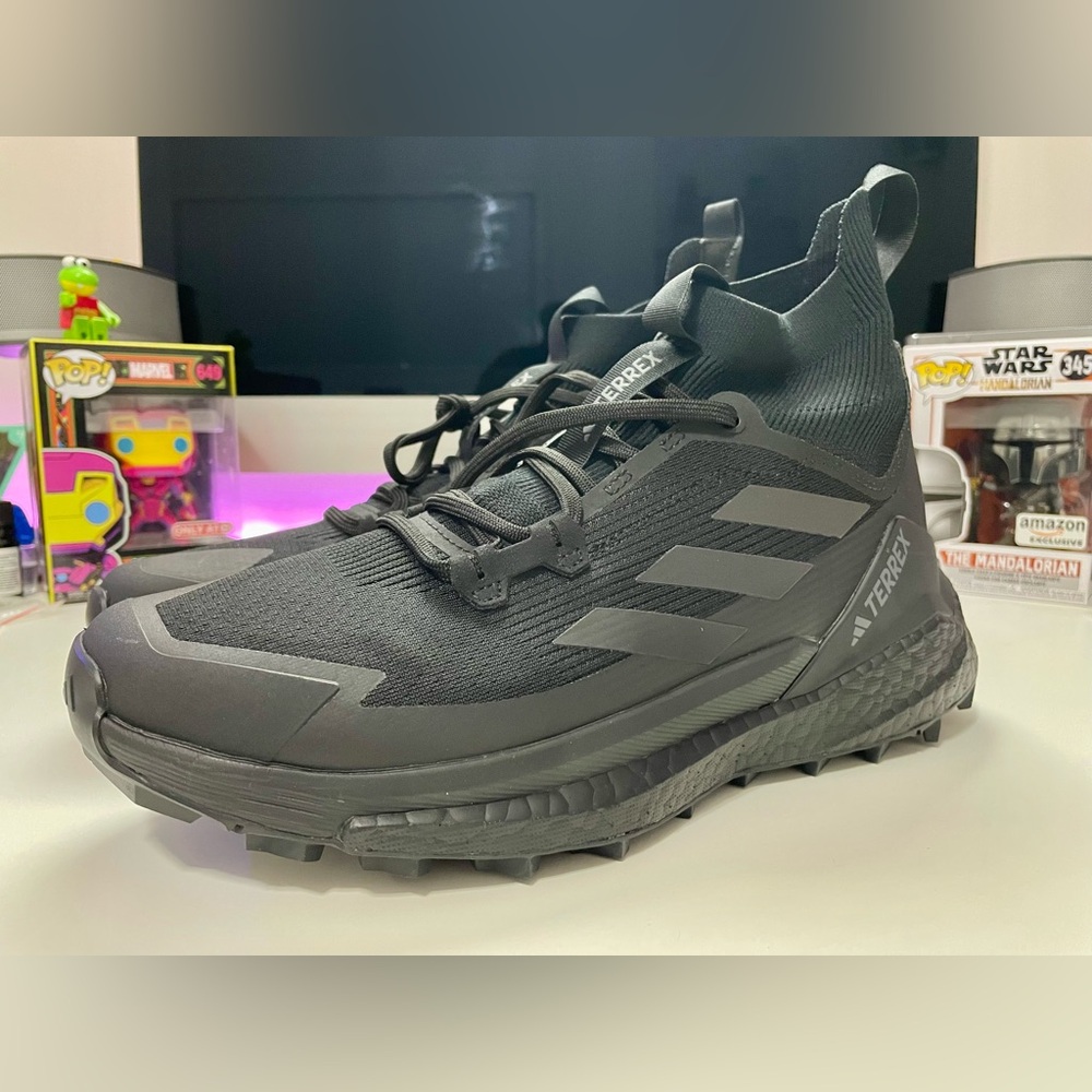Adidas Men's SIZE 10 Terrex Free Hiker 2.0 Hiking Shoes Triple Black IG8868